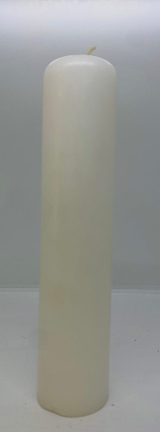 White Candle 9"/Cirio blanco 9”