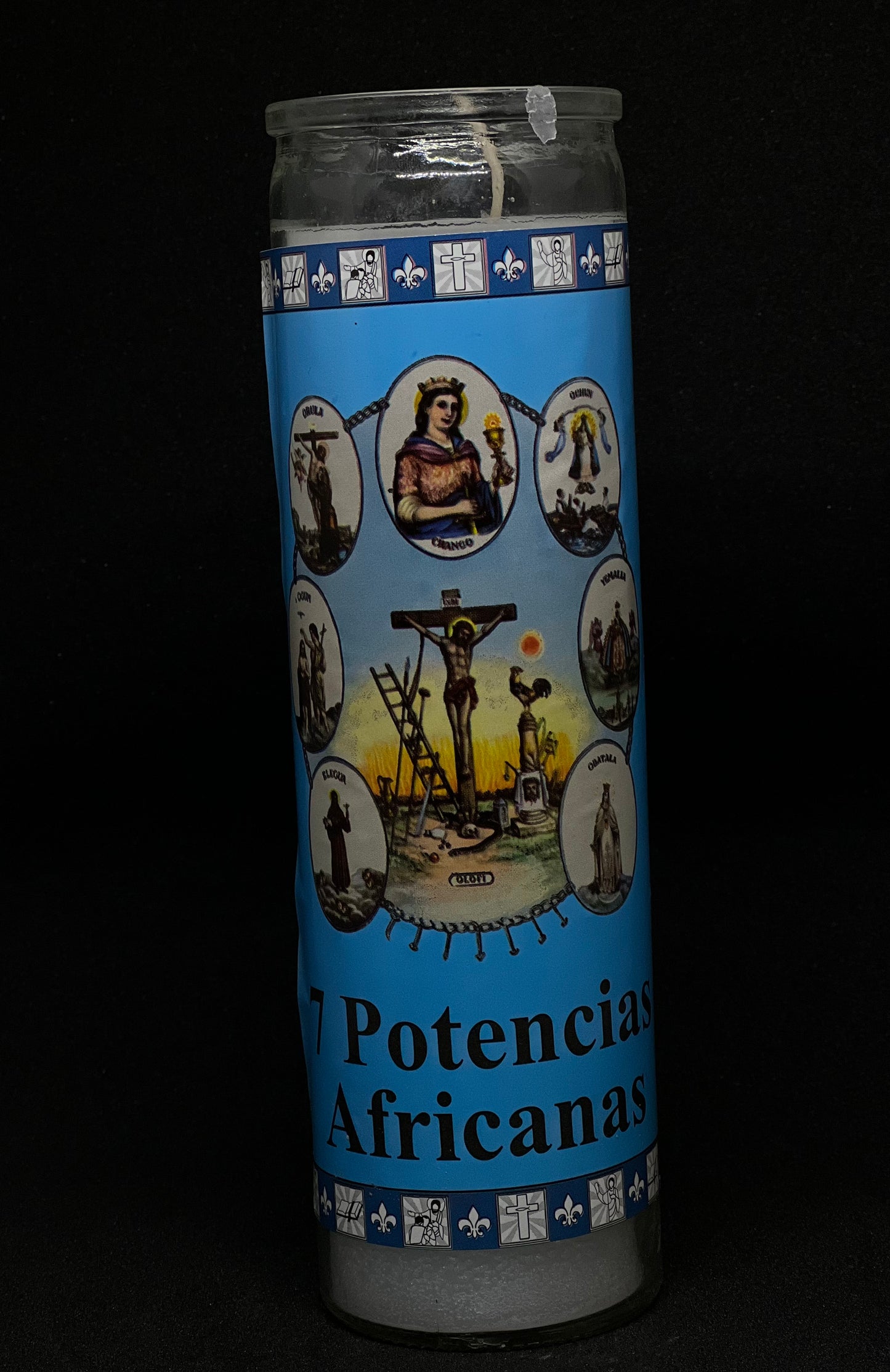 7 African Powers Candle/ Veladora 7 Potencias Africanas