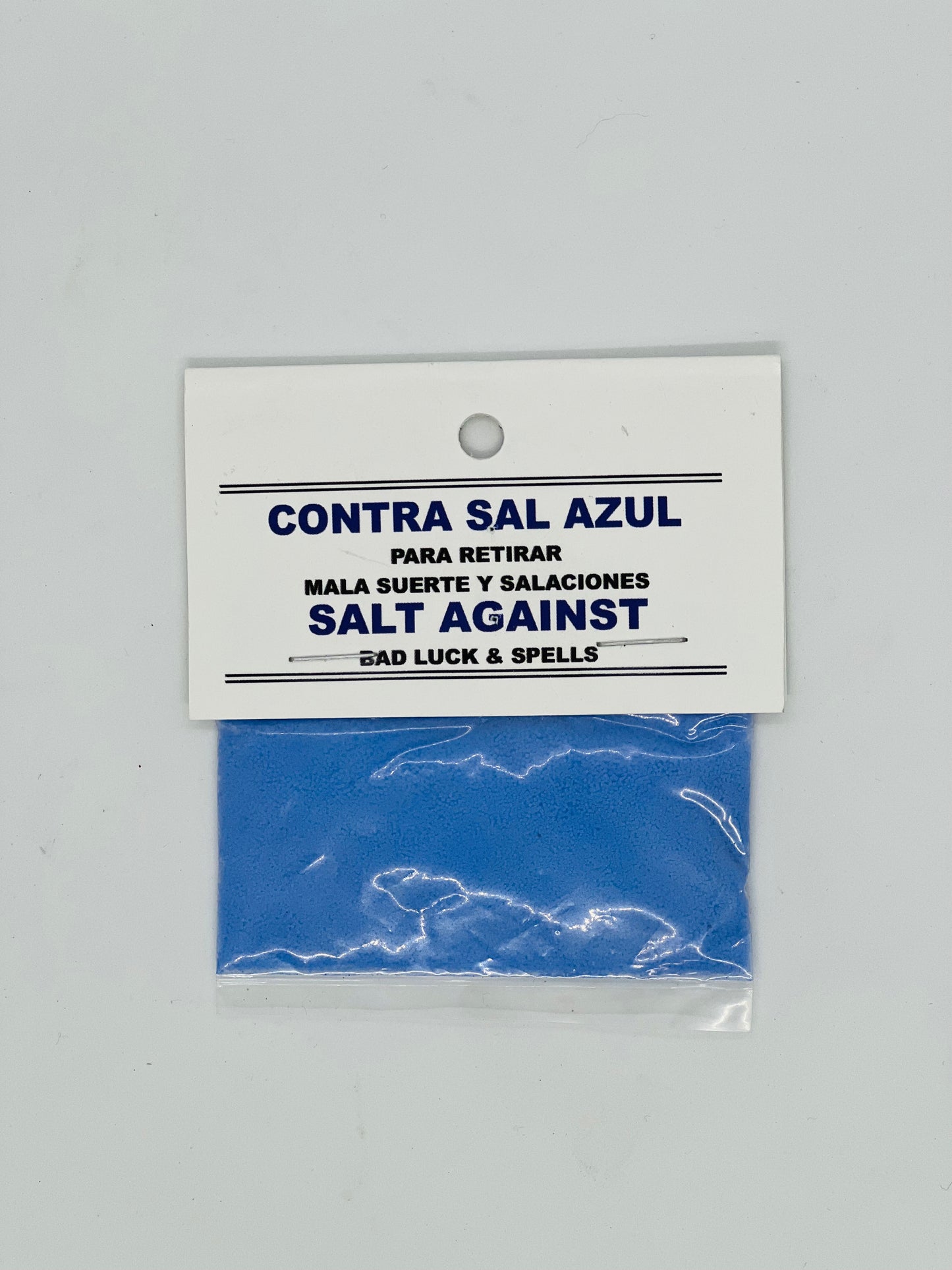 Against Bad Luck & Spells Blue Salt/Sal Azul Retirar Mala Suerte y Salaciones