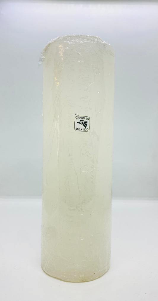White Candle 9"/Cirio Blanco 9"
