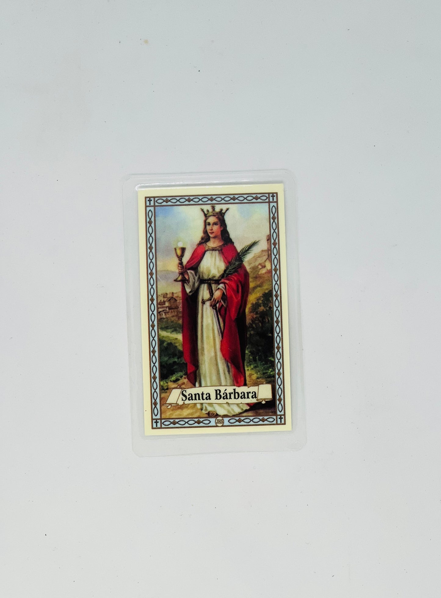 Saint Barbara Prayer Card