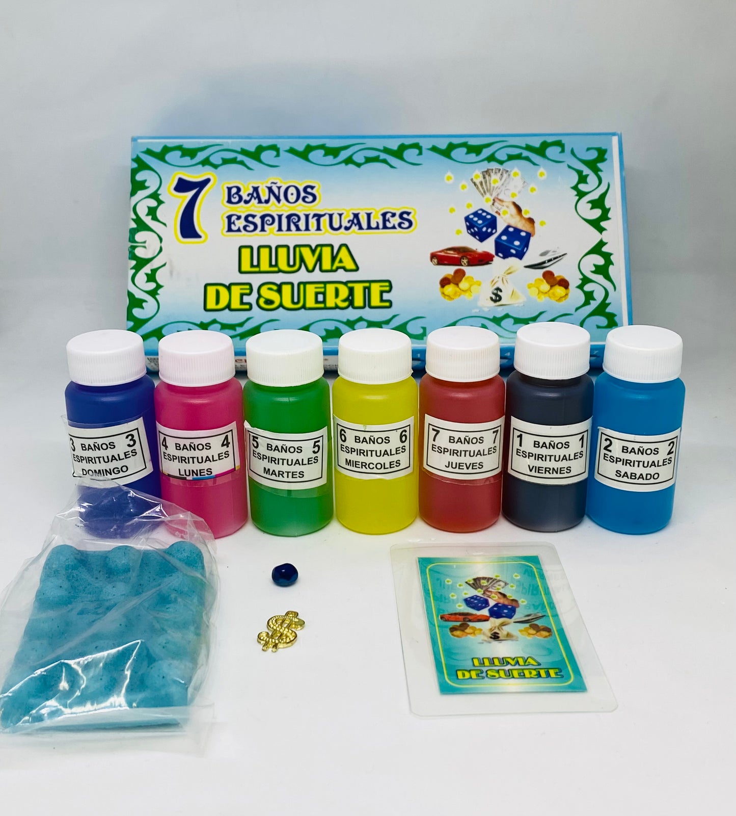 7 Day Good Luck Rain Spiritual Bath/7 Baños Espirituales Lluvia de Suerte