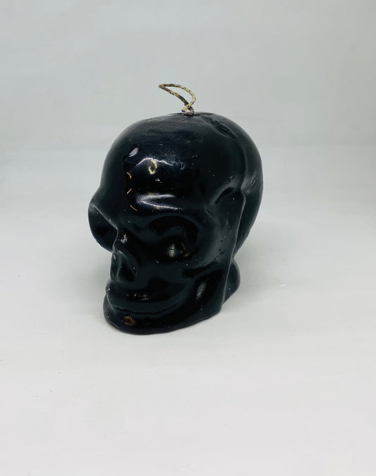 Black Skull Candle