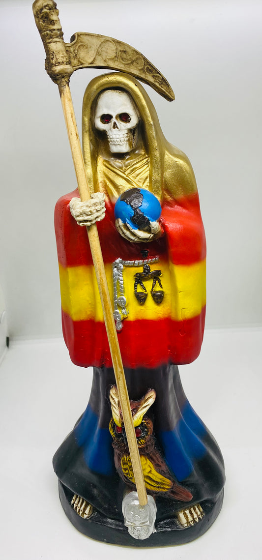 Santa Muerte 7 Colors Statue 12 inches