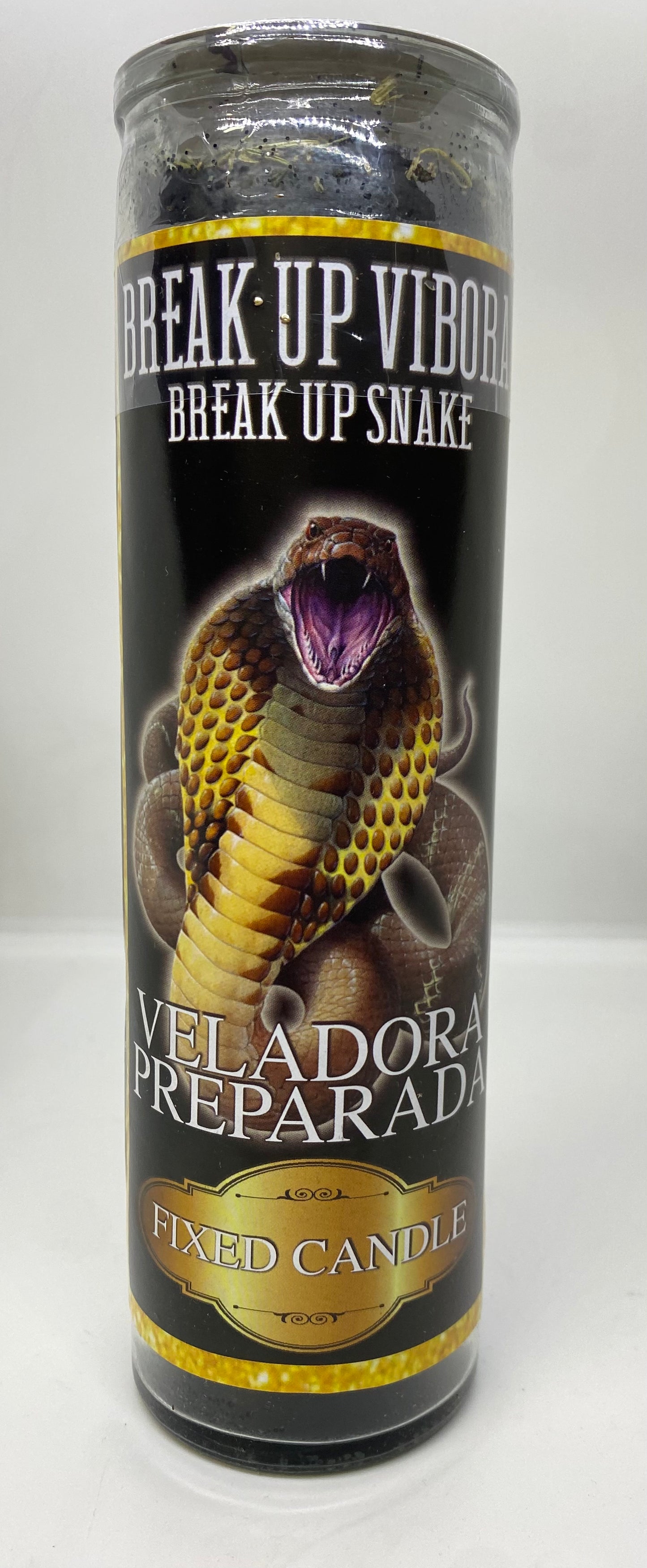 Break Up Snake Black Fixed Candles/ Veladora Vibora Negra Preparada