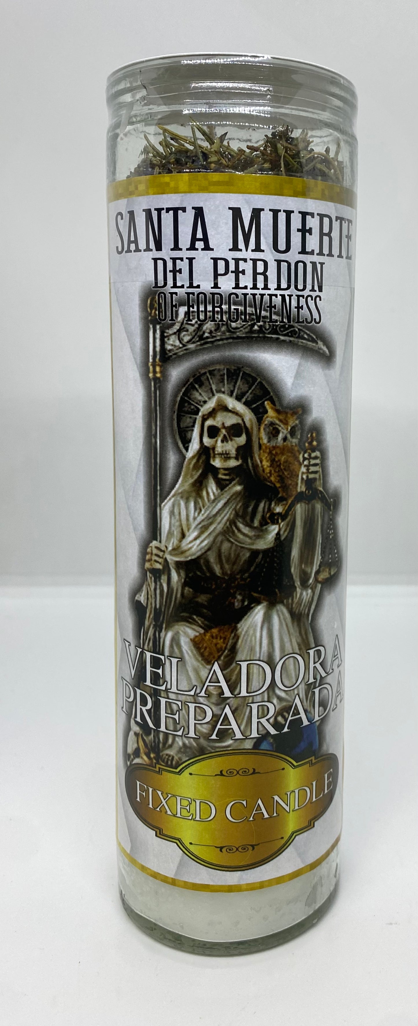 Santa Muerte Of Forgiveness Fixed Candle/Santa Muerte Del Perdon Veladora Preparada