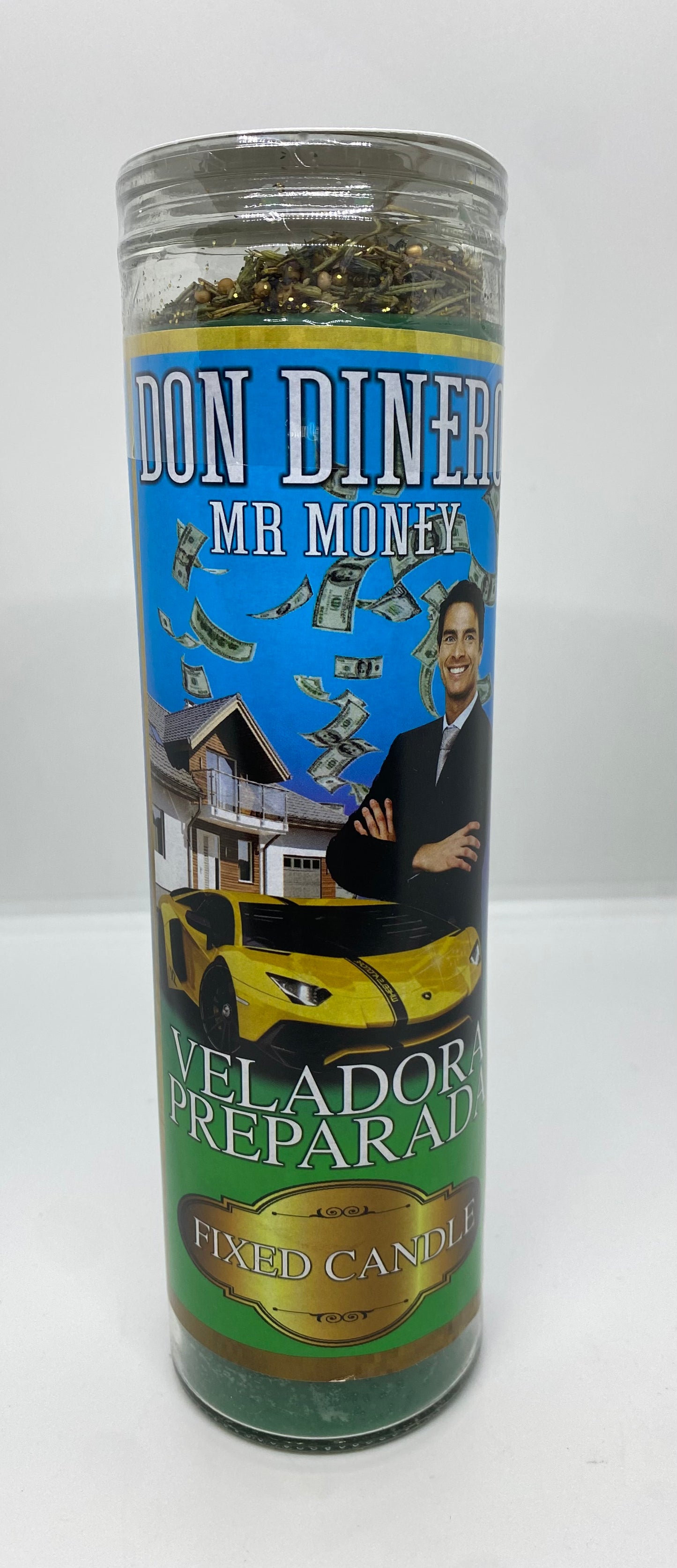 Mr Money Fixed Candle/Don Dinero Veladora Preparada