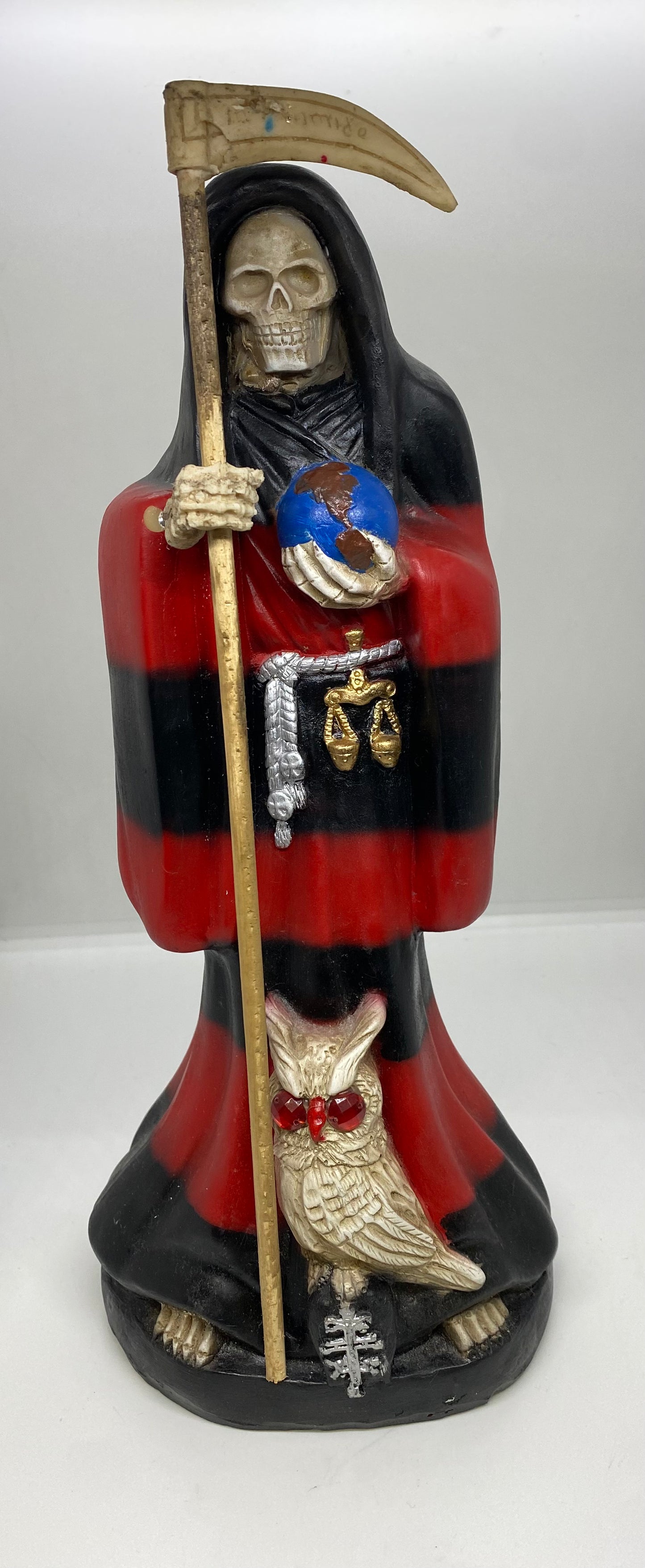 Santa Muerte 7 Veces Reversible Statue 12 inches