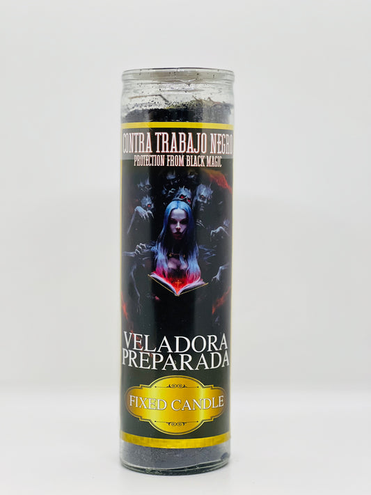 Protection from Black Magic Fixed Candle/Contra Trabajo Negro Veladora Perparada