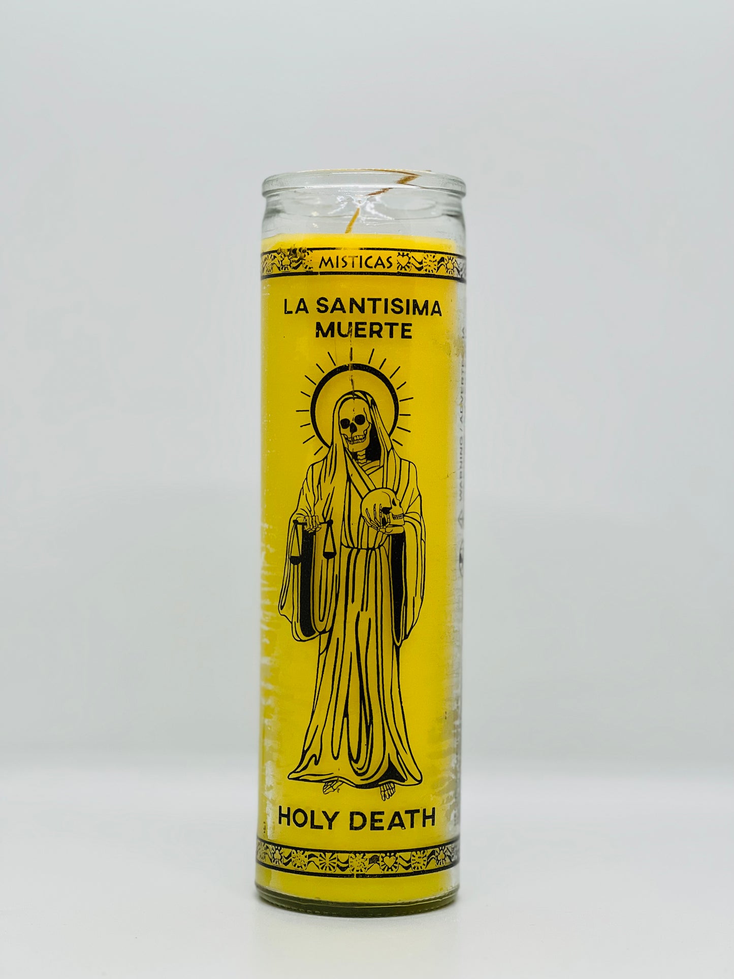 Santa Muerte Yellow Candle