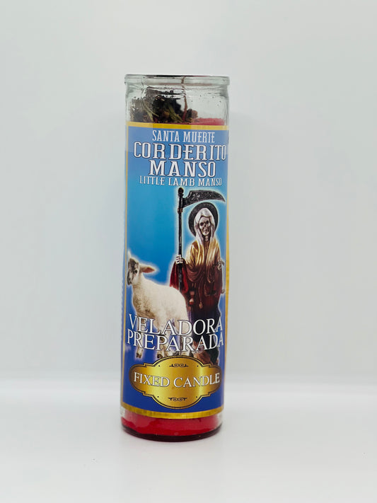 Little Lamb Santa Muerte Candle/Corderito Manso Santa Muerte Veladora