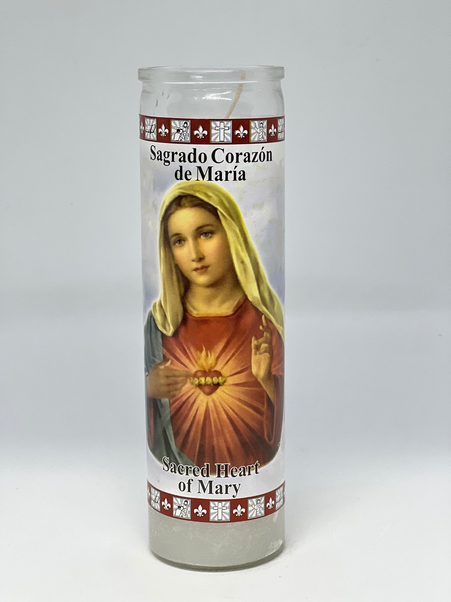 Sacred Heart Of Mary Candle