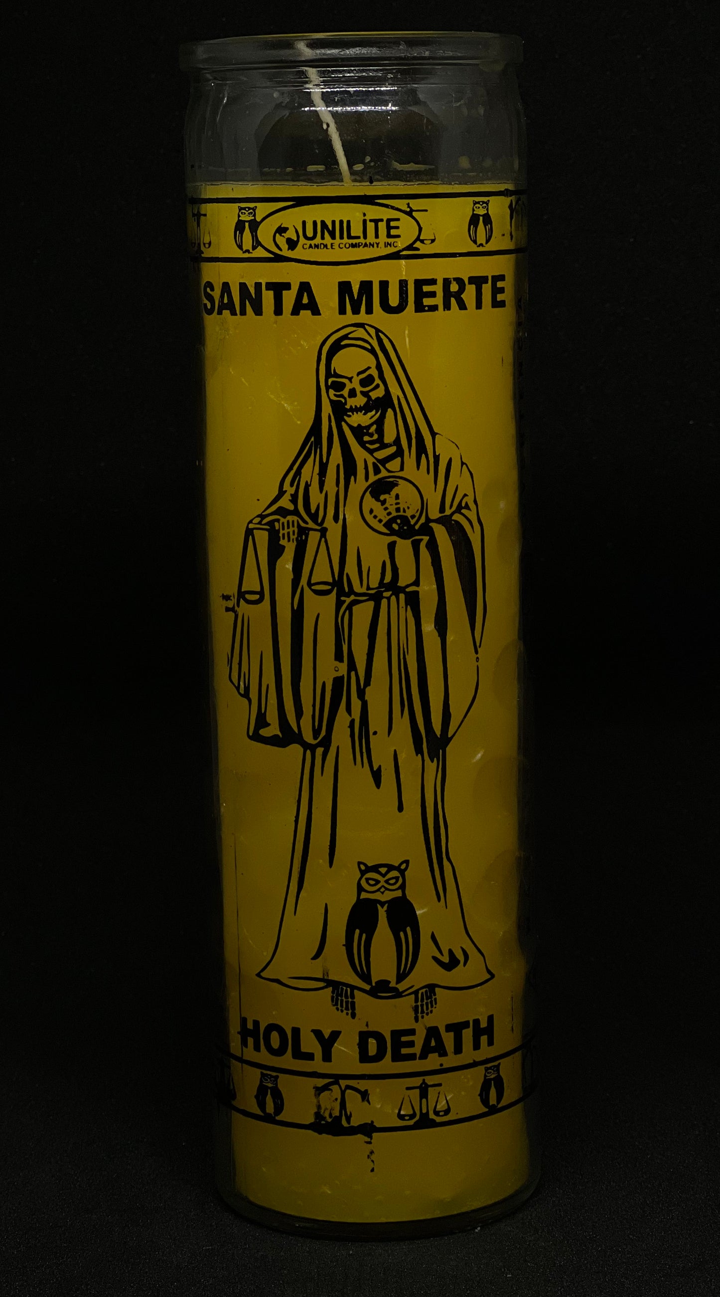 Holy Death Candle Yellow/Veladora Santa Muerte Amarilla