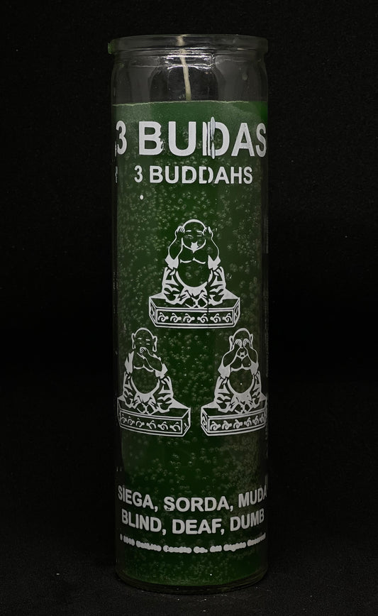 3 Buddha Candles/ Veladora 3 Budas