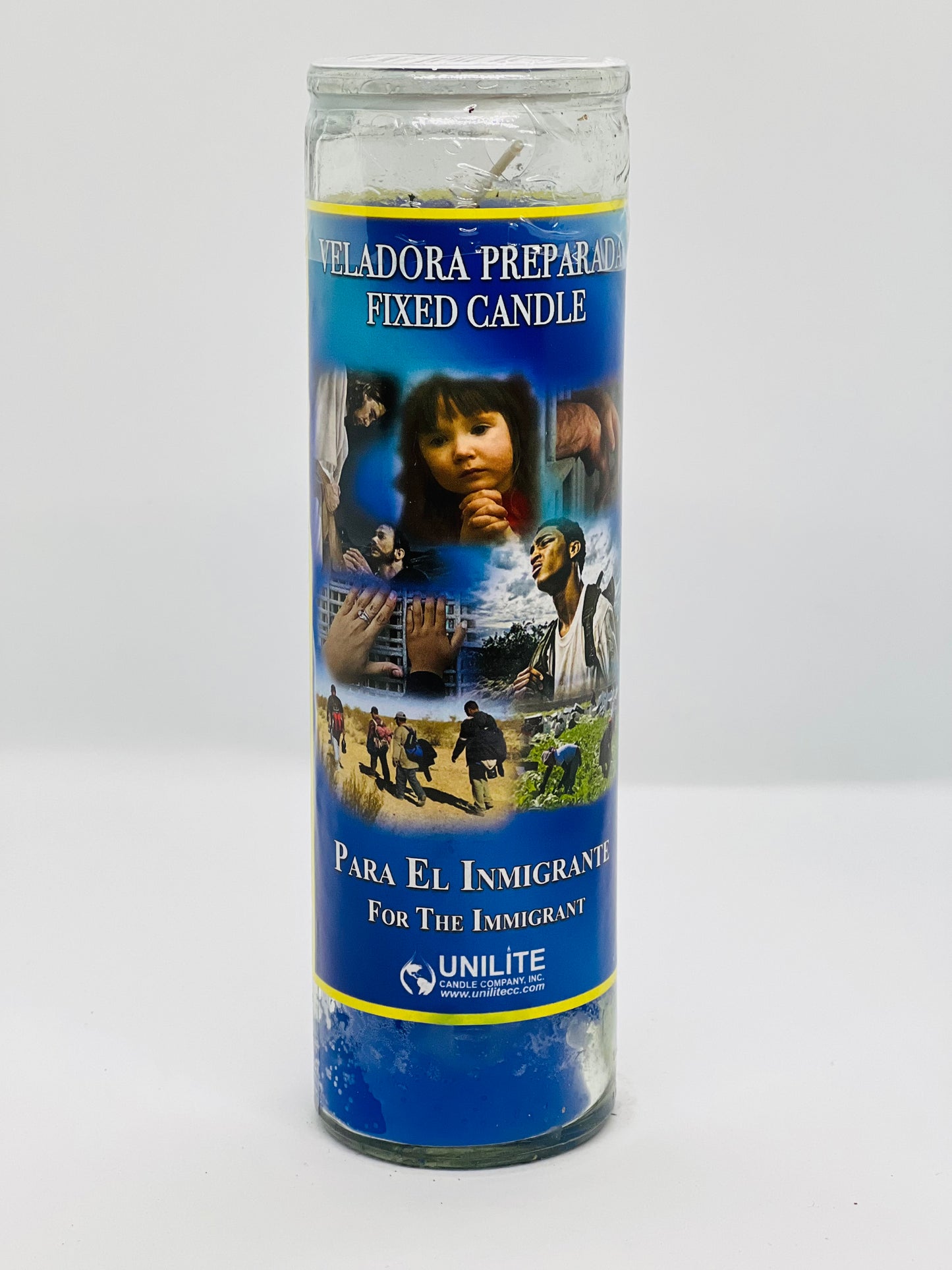 For The Immigrant Fixed Candle/Para El immigrante Veladora Prepaprada