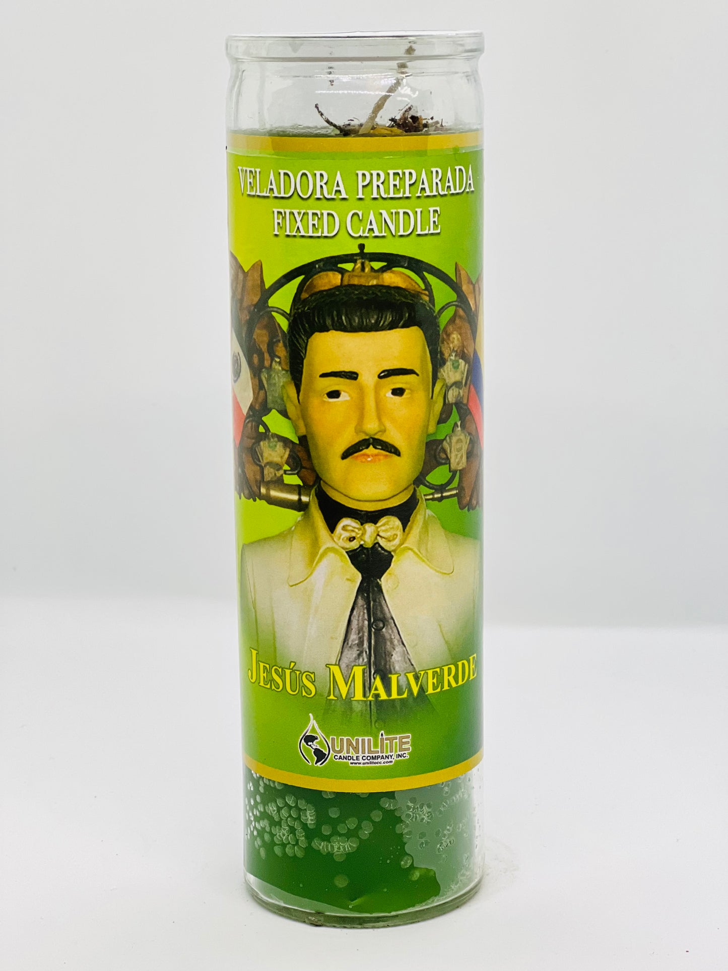 Jesus Malverde Fixed Candles/Jesus Malverde Veladora Preparpada