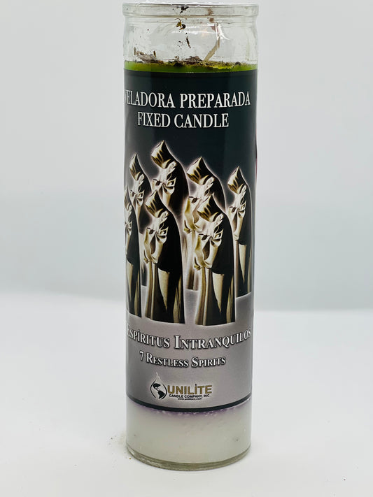 7 Restless Spirits Fixed Candle/7 Espiritus Intranquilos Veladora Preparada