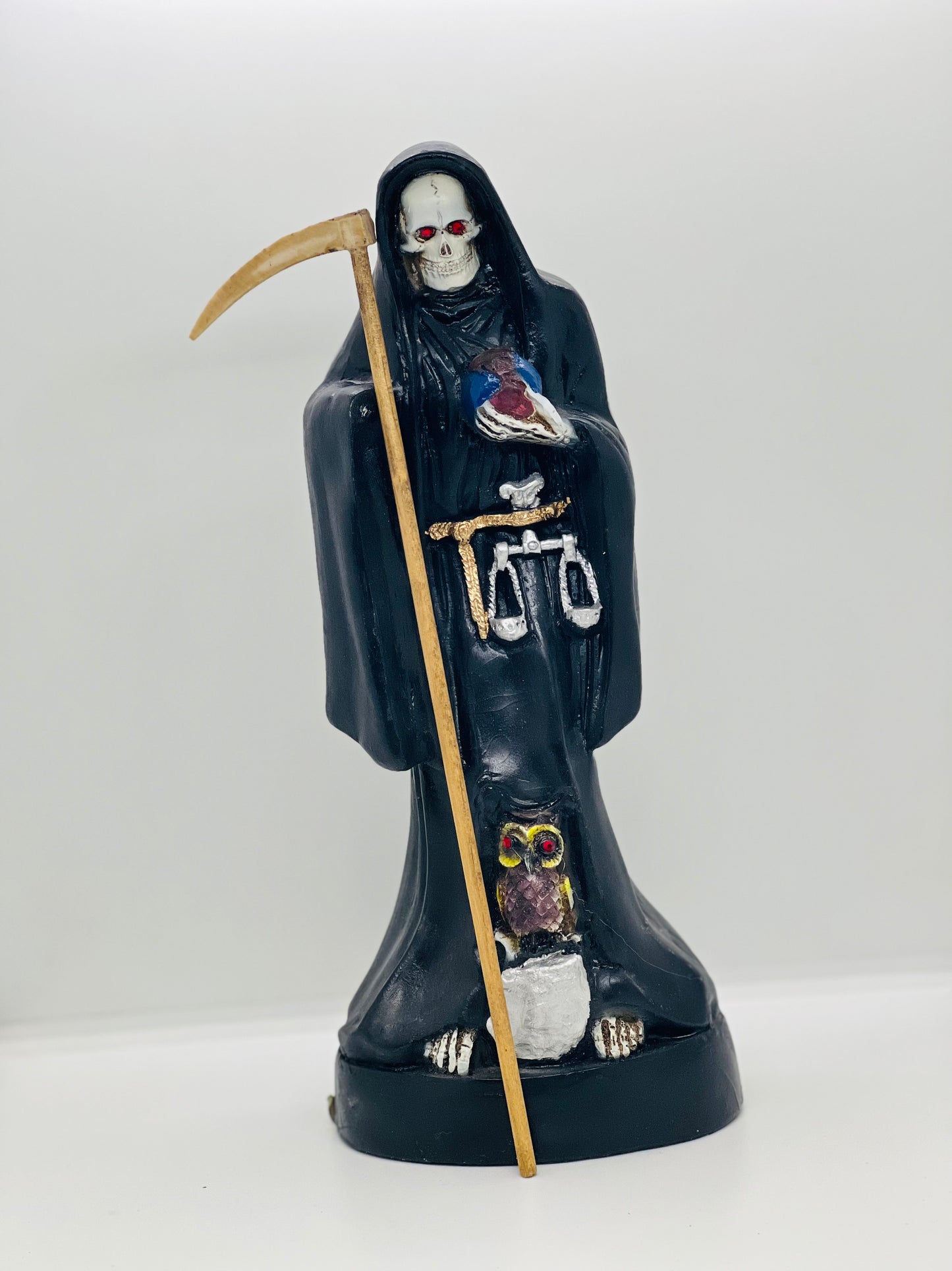 Santa Muerte Black Statue 12"