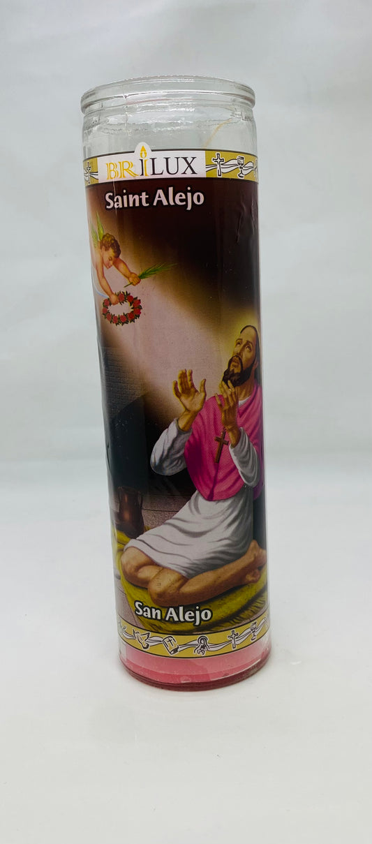 Saint Alex Pink Candle/San Alejo Veladora Rosa