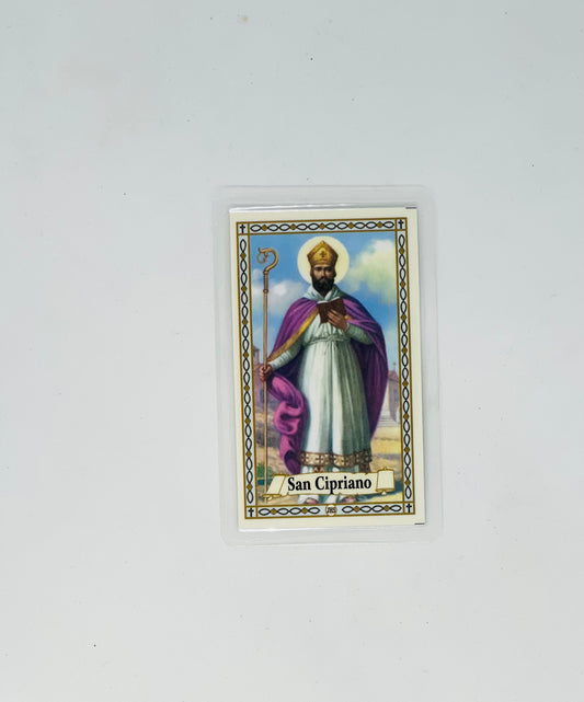 San Cipriano Prayer Card